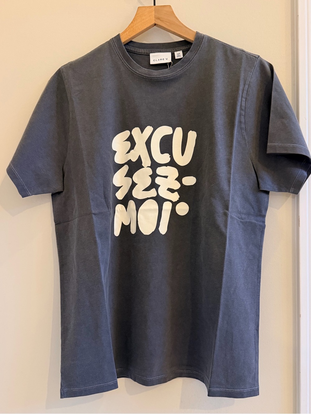 Clare V ORIGINAL TEE NWT $125
Faded Black Excusez Moi - Picture 2 of 4